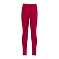 thumbnail image 2 of Yartina Girls Solid Color Athletic Leggings Yoga Workout Pants Kids Dance Performance Tights Sport Burgundy 10, 2 of 6