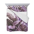 thumbnail image 7 of Purple Tropical Leaves Twin XL Size Down Alternative Comforter, Lightweight Comforter Quilt Bedding Set with Pillow Shams Simple Watercolor Palm Plants All Seasons Bed Comforter Duvet Insert 68"x98", 7 of 7