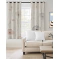thumbnail image 2 of Dandelion Retro Leaves Blackout Curtains 45 Inches Long for Bedroom, Farmhouse Botanical Watercolor Thermal Insulated Room Darkening Black Out Window Curtain Panels Grommet Drapes for Living Room, 2 of 8