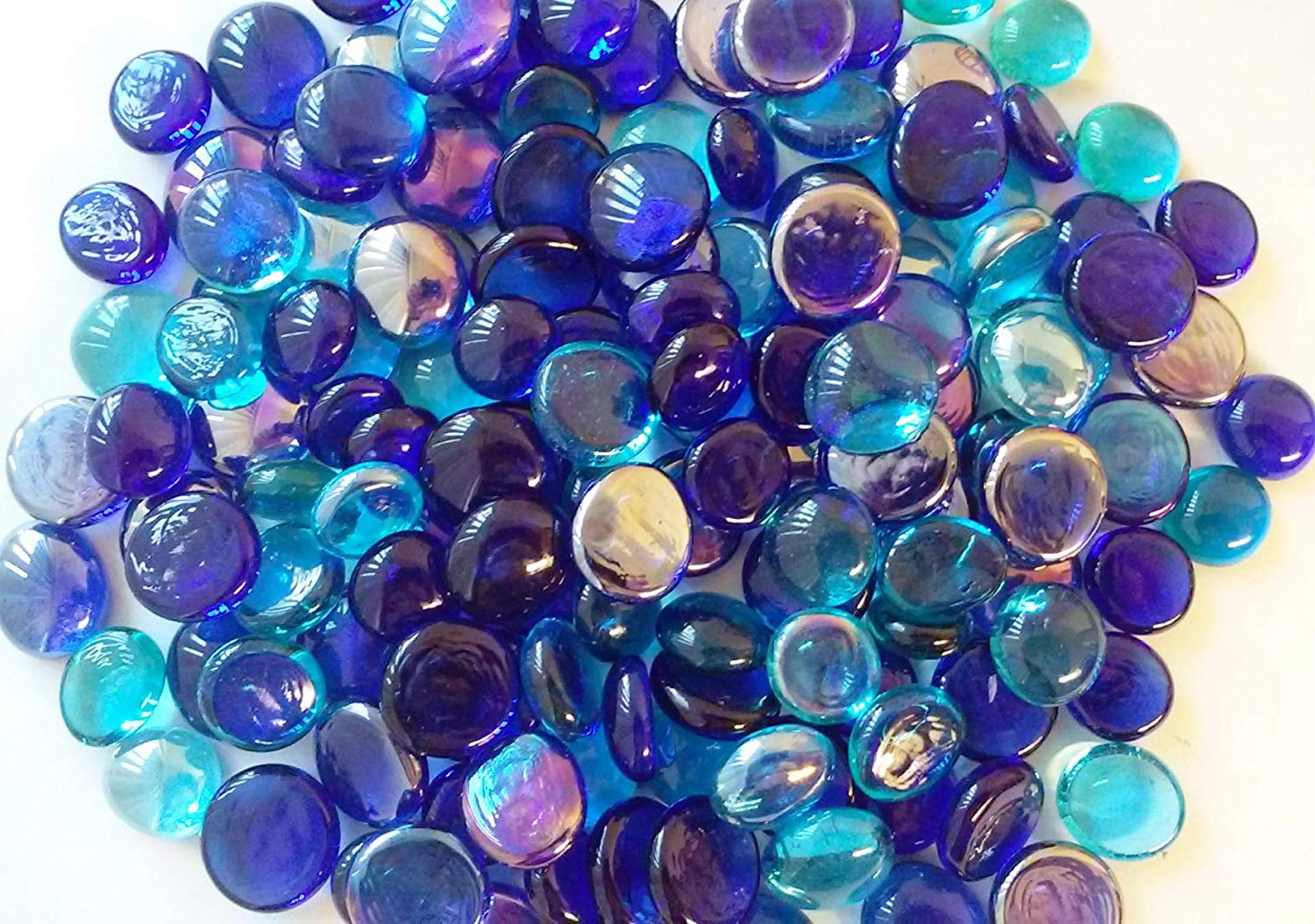 Creative Stuff Glass Glass Gems 1 LB Aqua Blue Vase Fillers 