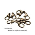 thumbnail image 4 of Collar hebilla de Aleación de zinc Qarigey 100 piezas surtido tobillera gancho a presión Kit Clip joyería fabricación DIY Bronce rojo, 4 of 6