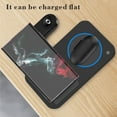 thumbnail image 3 of 4 in 1 Wireless Charging Station for Samsung & Android Multiple Devices Foldable fast wireless Charger Dock Stand for Phone Galaxy Z Flip 4/3 Z Fold S23 S22 S20 Ultra, Galaxy Watch 5/4/3 Galaxy Buds, 3 of 10