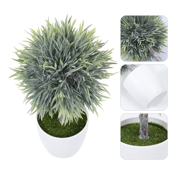TAILTOSS Artificial Green Bonsai Tree with Decorative Pot for Indoor Office Desk and Home Decor