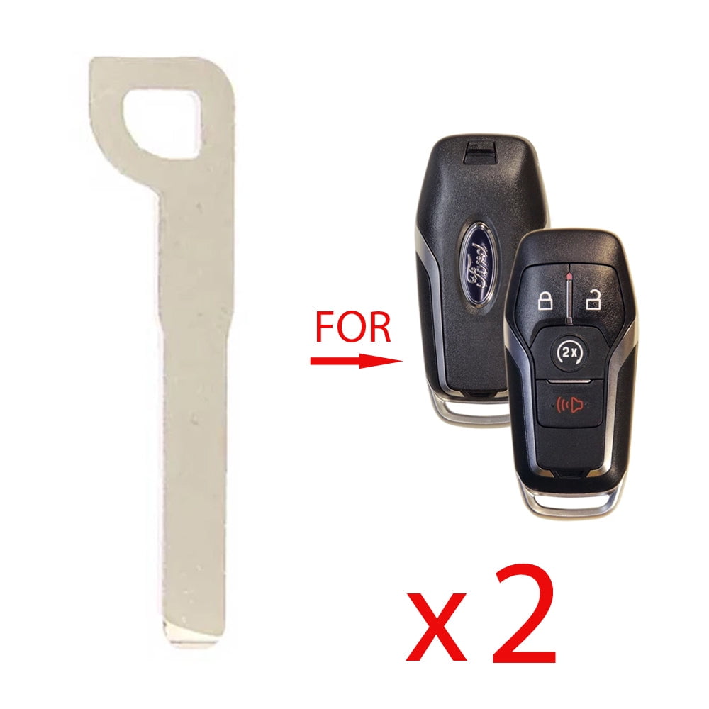 AKS KEYS New Replacement Uncut Insert Emergency Key HS For Ford (HU101) (2 Pack)