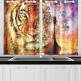 thumbnail image 2 of MKHERT Multicolored Tiger Window Curtains Kitchen Curtain Room Bedroom Drapes Curtains 26x39 inch, 2 Piece, 2 of 3
