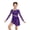 Purple, variant on Girls Lyrical Ballet Dance Dress Shiny Rhinestones Backless Figure Skating Dress with Built-in Briefs Burgundy 6