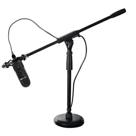 Yeti Blackout Studio Podcasting Podcast Recording Microphone+Mic Boom Stand