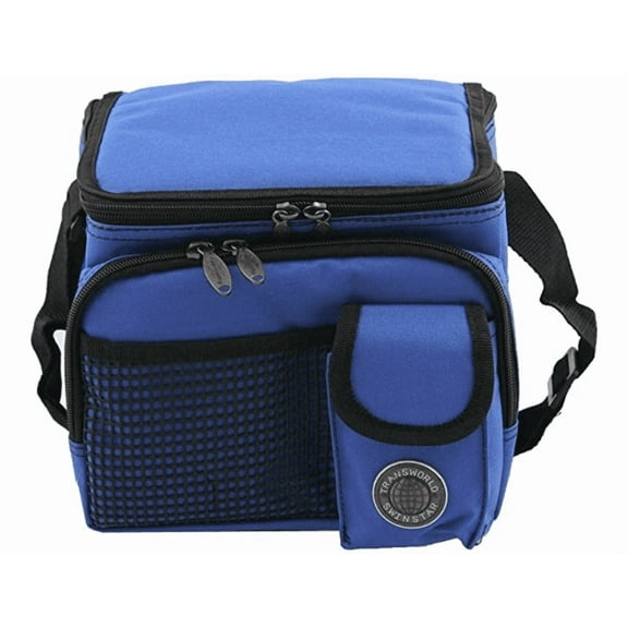 Transworld Durable Deluxe Insulated Lunch Cooler Bag (9" x 7" x 8", Royal Blue)