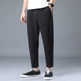 thumbnail image 2 of HNMKIU Pantalon Décontracté pour Homme Léger Élégant Confortable Jambe Droite Design à la Mode pour l'Été, 2 of 4