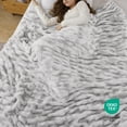 thumbnail image 3 of WDCOZY Ruched Faux Fur Throw Blanket,Bubble Plush Blanket with Soft Fleece Backing, Cozy Decorative Blanket for Couch, Sofa and Bed,Gray, 60" x 80", 3 of 9