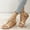 Beige, variant on AXXD Women Beige Sandals Summer Fish-mouth Slip-on Slope Heel Shoes Casual Bohemian Rhinestone Roman Boho Sandals