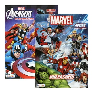 Marvel Superheroes Jumbo Coloring Books, 80 Pages Set of 2