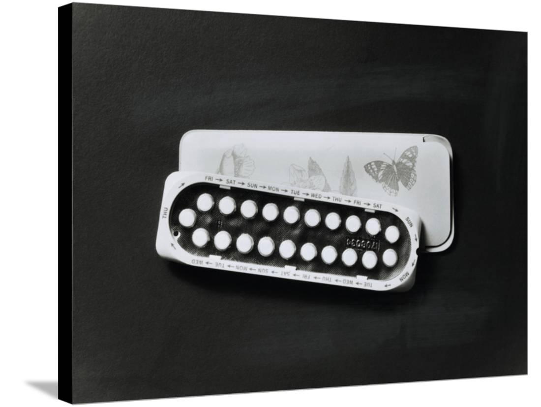 Package of Birth Control Pills Stretched Canvas Print Wall Art