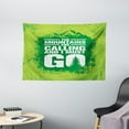 thumbnail image 1 of Adventure Tapestry, Grungy Display Mountains and Retro Letters Call of the Woods, Wall Hanging for Bedroom Living Room Dorm Decor, 60W X 40L Inches, Lime Green Fern Green White, by Ambesonne, 1 of 2