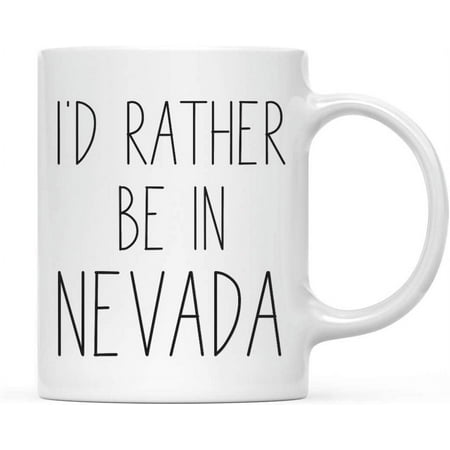 

U.S. State 11oz. Coffee Mug Gift I d Rather Be in Nevada 1-Pack Long Distance College Going Away Study Abroad Birthday Christmas Gifts