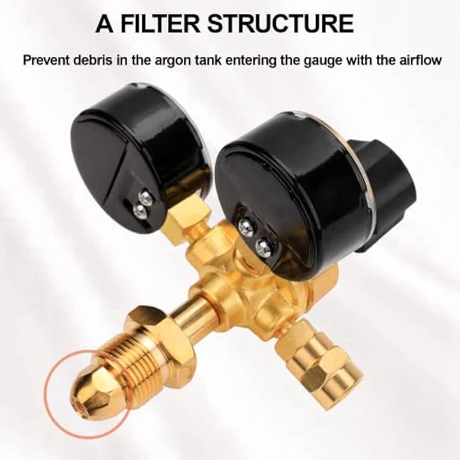 WX 02 /CO2 User Friendly Welding Regulator with Strong Metal Body & Clear Pressure Gauges for Smooth Operate
