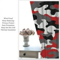 thumbnail image 5 of Black Red Camo Curtains Camouflage Graffiti Militarily Colorful Abstract Art Curtain with Rod Pocket for Bedroom Living Room Home Decor Drapes Window Treatments 2 Panels Set 84" W X 84" L, 5 of 6