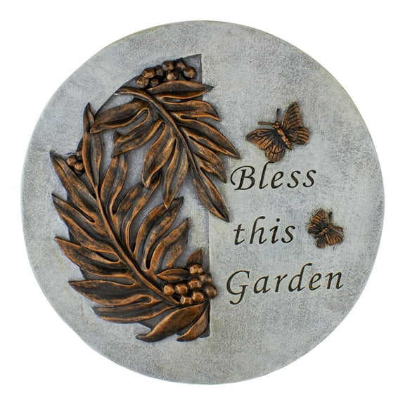 Bless This Garden Outdoor Patio Stepping Stone - 9"