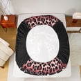 thumbnail image 5 of Castle Fairy Kids Teens Adults Red Ribbon Bow Bed Sheets,Vintage Leopard Print King Sheets, 5 of 7