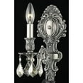 thumbnail image 2 of Elegant Lighting Monarch Traditional Pewter Wall Sconce 1 Light E12 5", 2 of 2