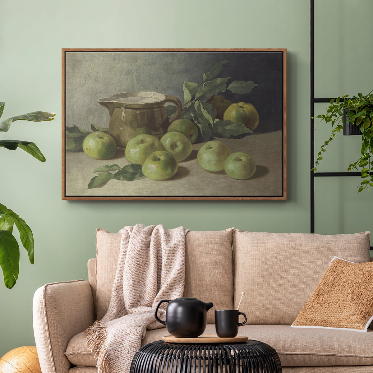 Vintage Botanical Print-LXXXVI By Wexford Home Framed in Walnut Wood Gallery Wrapped Canvas 25 in. x 37 in.