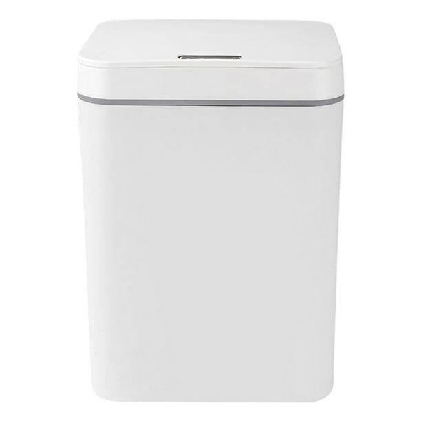 Bote de basura inteligente sensor de movimiento del cubo de basura de basura eléctrico inteligente 16L Blanco Fanmusic Bote de basura inteligente
