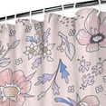 thumbnail image 4 of Watercolor Bee and Blossom Shower Curtain – Bright Botanical Design for Nature-Inspired Bathroom Decor, 36x72, 4 of 5