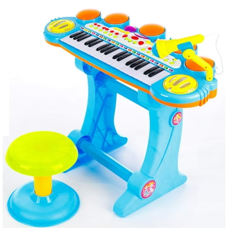 Children's Fun Educational Play Time Battery Operated It's Time To Learn Electronic Keyboard Musical Instrument Piano Toy ( Colors May Vary ), Fun & Educational For Children Who Loves (Best Way To Learn To Play Keyboard)