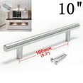 thumbnail image 4 of Lohoms 50 Pack 10 inches Stainless Steel T Bar, Kitchen Door Cabinet Handles Pull Knobs T Bar, Brushed Cupboard Drawer Pulls, 10", 4 of 9