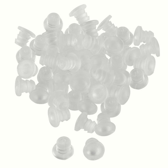 Unique Bargains 50Pcs 5mm Soft Clear Stem Bumpers, Patio Outdoor Furniture Glass Table Top