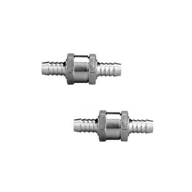 2 válvulas en línea de aleación de aluminio para aceite, gasolina, agua y otros líquidos (sin combustible). 12 mm