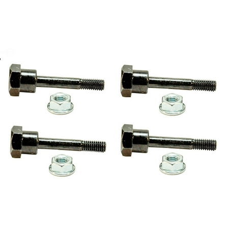 2 Shear Pins Set of 4 Snowblower Shear Pins & Nuts Replaces 531002513 & 506714001 Yamaha 7Y6-51647-01-00, 90185-06122-00 By Husqvarna ()