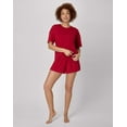 thumbnail image 6 of Hanes Comfywear Women's Pajama Set, Loungewear Top & Sleep Shorts Rosey Red/Rosey Red XS, 6 of 6
