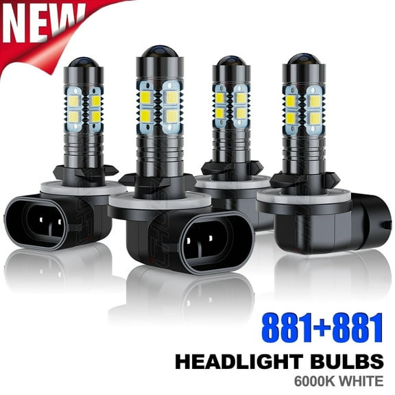 4x LED Bulbs 6000K White - for Polaris Sportsman HEADLIGHT 500 550 570 600 700 800 850 XP