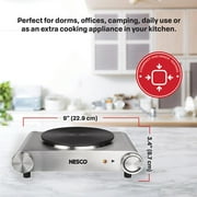 NESCO® SB-01 1500 Watt Ceramic Silver Electric Burner