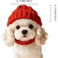 thumbnail image 6 of Yellow Knit Dog Beanie with Ear Flaps Warm Dog Beanie for Dogs Winter Hat Knitted Cat Wrap for Pets Cozy Pet Hat Party Clothing Gifts Puppy Neck Scarf Decoration, 6 of 8