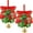 Red, variant on 2PCS Christmas Mistletoe Balls Ornaments with Bells Artificial Hanging Mistletoe Christmas Decor Mistletoe Kissing Green