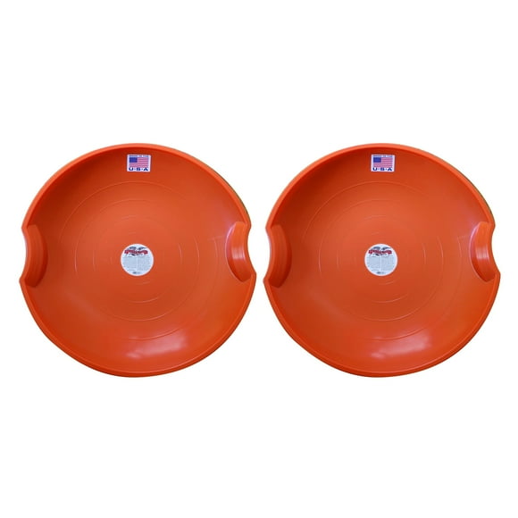 Paricon Flexible Flyer Flying Saucer Snow, 26 In Diameter, Orange (2 Pack)
