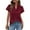 Wine Red, variant on PRETTYGARDEN Women's Summer Blouses Dressy Casual Ruffle Cap Sleeve V Neck Business Work Trendy Cute Tops Spring Outfits