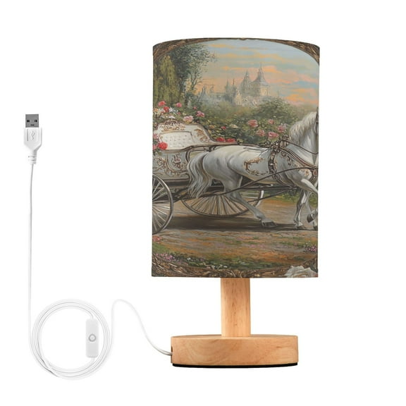 BZSMCE Lamp Modern White Horse in The Mirror Creative Patter Night Light