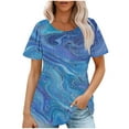 thumbnail image 1 of Pisexur Hauts pour Femmes, Blouses Habillées Décontractées pour Femmes, Hauts de Printemps pour Femmes, Haut Décontracté à Manches Courtes et Col Rond Ample Uni Multicolore, m, 1 of 5
