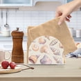 thumbnail image 2 of Yayeee Napkin Holder for Table Kitchen Paper Tissue Organization, Orange Watercolor Seashells, 2 of 8