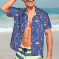 thumbnail image 5 of Kuqiui New-York City Pattern Men's Casual Button-Down Shirts Hawaiian Shirt Short Sleeve-3X-Large, 5 of 5