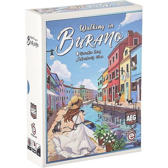 Walking in Burano - Italy City Building Board Game, Alderac Entertainment Group (AEG), Ages 14 , 1-4 Players, 20-40 Min