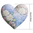 thumbnail image 3 of SLYNSHome Flower Printed Heart Pillows Love Heart Shaped Pillow Faux Rabbit Throw Pillows Home Decoration, 3 of 9