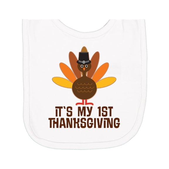 Inktastic My 1st Thanksgiving Turkey Newborn Bib