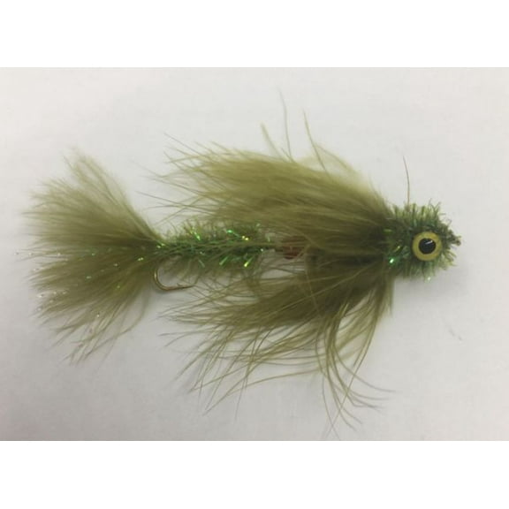 Articulated Marabou Poodle - Olive - Articulated Streamer