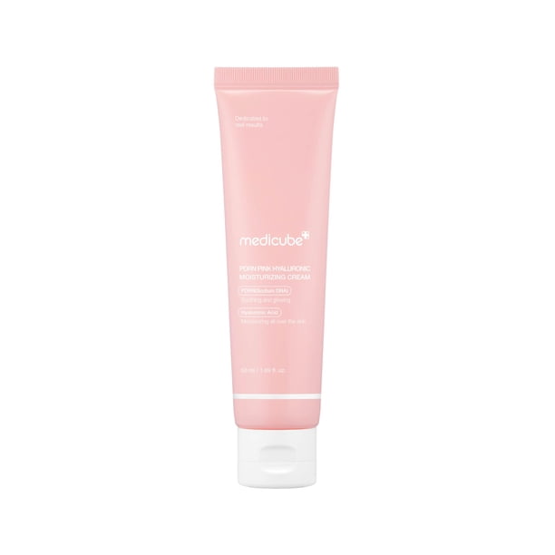 Medicube Salmon DNA PDRN Crema hidratante hialurónica rosa, crema calmante rosa, ácido hialurónico, niacinamida, hidratante y reafirmante, tono de piel desigual, cuida