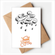 thumbnail image 1 of Nublado lluvia patron pintado a mano Nota en blanco del sobre de la tarjeta de agradecimiento, 1 of 4