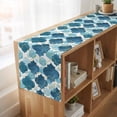 thumbnail image 6 of Table Runners 90 Inches Long Dress Scarves, Blue Geometric Moroccan Farmhouse Coffee/Dining/Kitchen Table Runner for Living Room, Abstract Art Blue Ombre Modern 13x90 Inch, 6 of 9